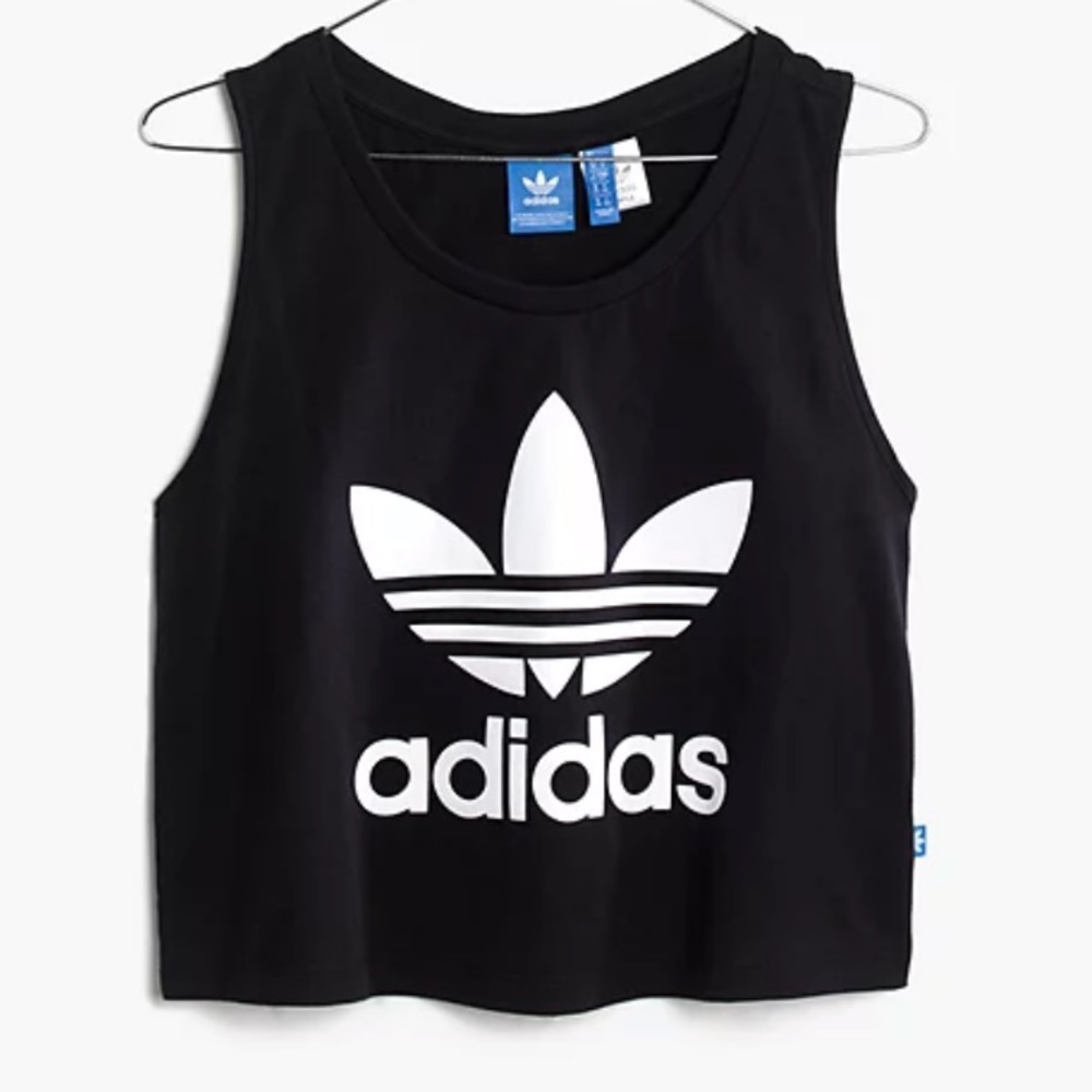 Adidas cropped halter workout tank top